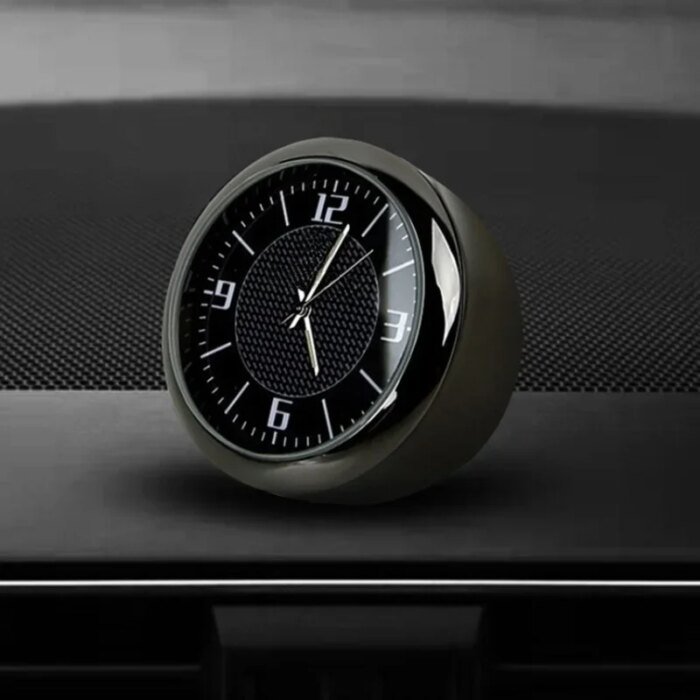 Mini Bilklocka med Självlysande Visare – Analog Quartz-Klocka - Bild 2