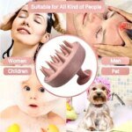 1 st silikon schampo- och massageborste – hårbottenmassagekam för dusch och hårtvätt - Bild 2