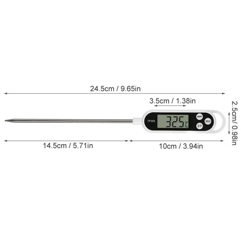 TP300 digital kökstermometer – mat-, vatten- och oljetermometer