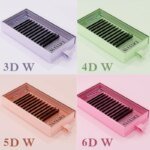 DIYDAY W-formade ögonfransförlängningar W Shaped Bloom 3D / 4D / 5D / 6D / 7D / 8D
