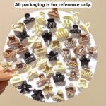 5/10/20/30 st beige mixpack små hårklämmor – söta håraccessoarer för tjejer - Bild 3