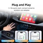 2-i-1 trådlös CarPlay-dongel – trådlös Android Auto-adapter AI Smart Box för bilar - Bild 4
