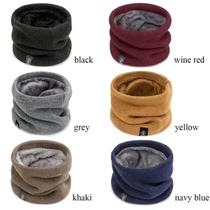 Stickad halsvärmare – sportscarf, mjuk och varm ansiktsmask/halsduk för kvinnor och män - Bild 2