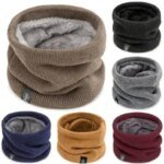 Stickad halsvärmare – sportscarf, mjuk och varm ansiktsmask/halsduk för kvinnor och män