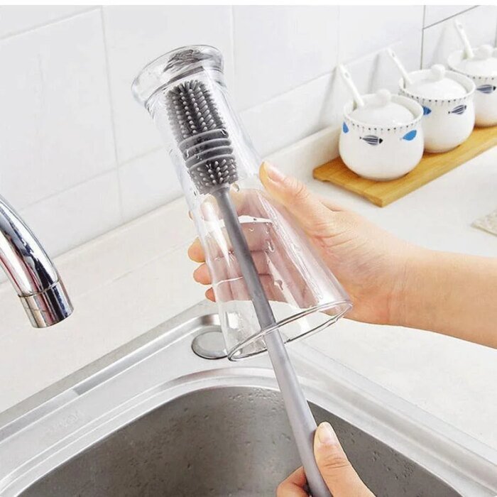 Silikon flask- och nappflaskborste – kopp- och glasrengöringsborste - Bild 6