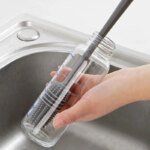 Silikon flask- och nappflaskborste – kopp- och glasrengöringsborste - Bild 4