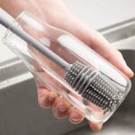 Silikon flask- och nappflaskborste – kopp- och glasrengöringsborste - Bild 2