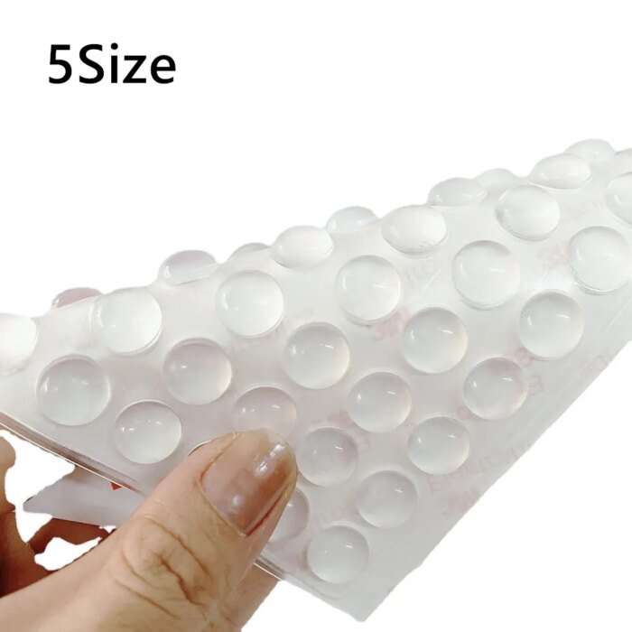 100 st självhäftande dörrstopp i gummi - Bild 2