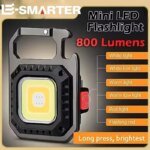 Mini LED-ficklampa med magnet, COB-utomhuslampa för camping och arbete