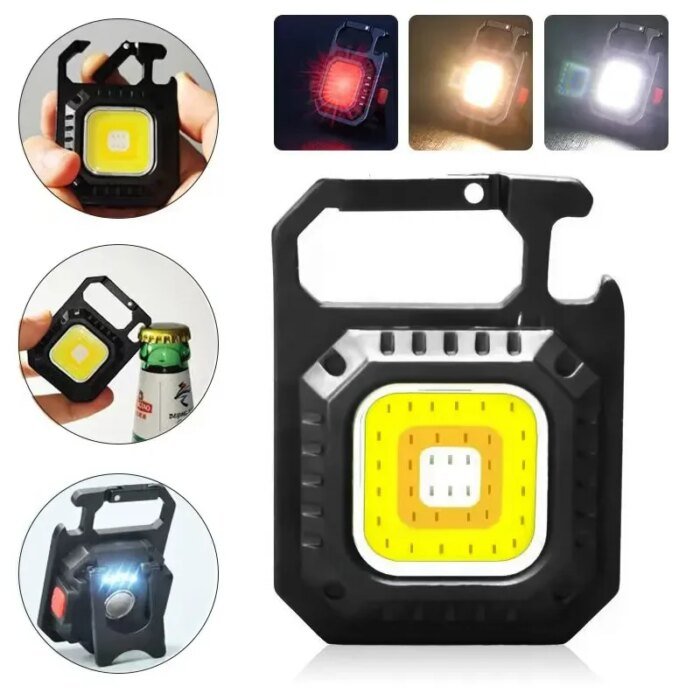 Mini LED-ficklampa med magnet, COB-utomhuslampa för camping och arbete - Bild 3