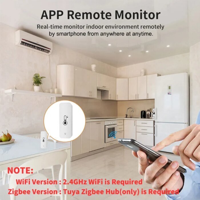 Tuya WiFi/Zigbee Temperatur- och Luftfuktighetssensor - Bild 2