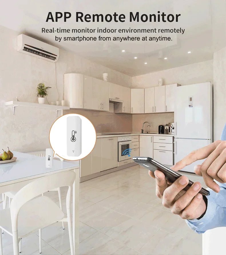 Tuya WiFi/Zigbee Temperatur- och Luftfuktighetssensor