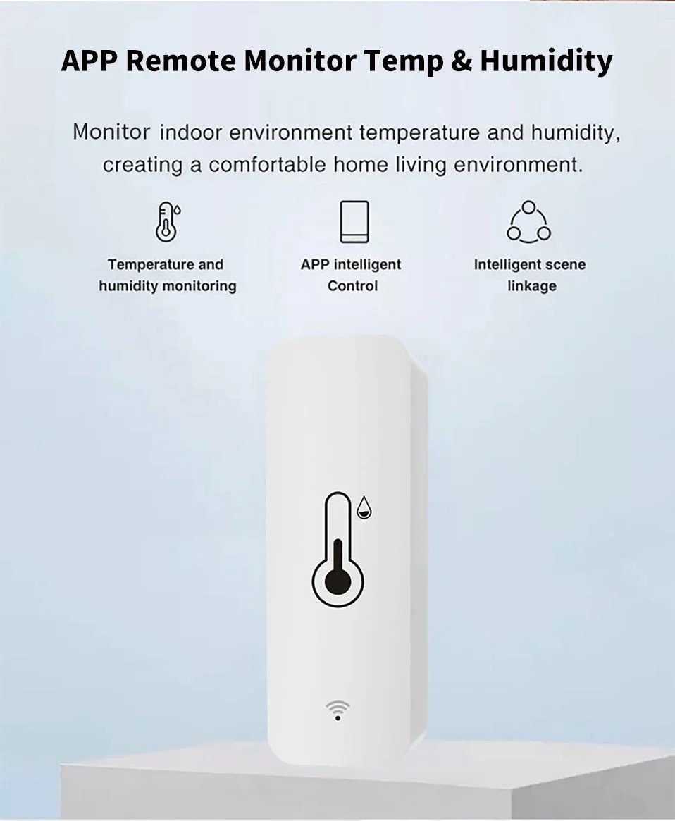 Tuya WiFi/Zigbee Temperatur- och Luftfuktighetssensor