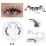 Magnetiska lösögonfransar – 1 par, handgjorda, fluffiga faux mink-fransar