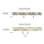 12V LED-list SMD 2835 – 1M/2M/3M/4M/5M LED-remsa, 120 eller 240 LED per meter - Bild 2