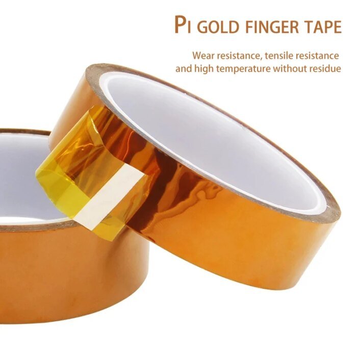 30 m lång guld-färgad polyimidtejp (Kapton-tejp) - Bild 3