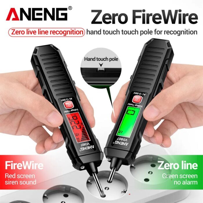 ANENG VD807 induktiv elektrisk testpenna – bärbar 50/60 Hz smart spänningsdetektor - Bild 4