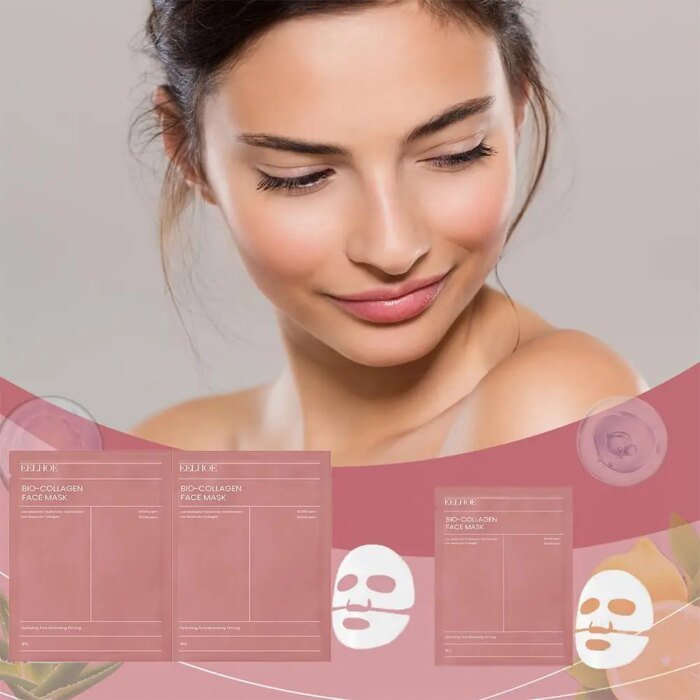 1/5/10 st bio-kollagen ansiktsmask – porförminskande, djupt återfuktande nattmask - Bild 3