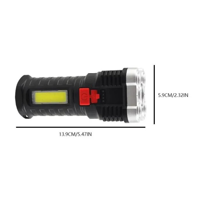 5 LED högprestanda ficklampa – uppladdningsbar campingstrålkastare - Bild 5