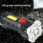 5 LED högprestanda ficklampa – uppladdningsbar campingstrålkastare - Bild 4