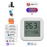 Zigbee temperatur- och fuktsensor för smart hem – LCD-skärm