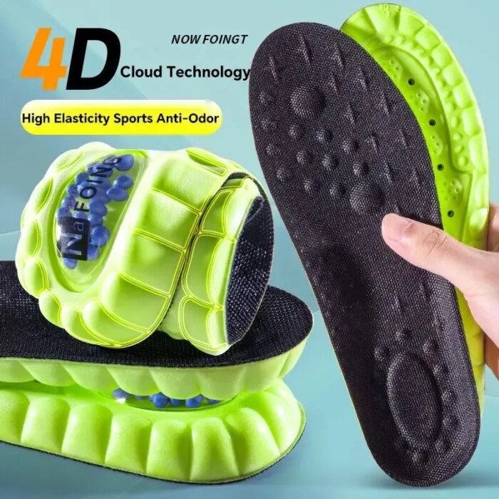 1 par 4D Cloud sport sulor – stötdämpande inläggssulor för skor - Bild 2