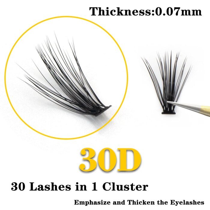 20D/30D/40D/50D 60 knippen lösögonfransar i mink - Bild 3