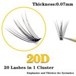 20D/30D/40D/50D 60 knippen lösögonfransar i mink - Bild 2