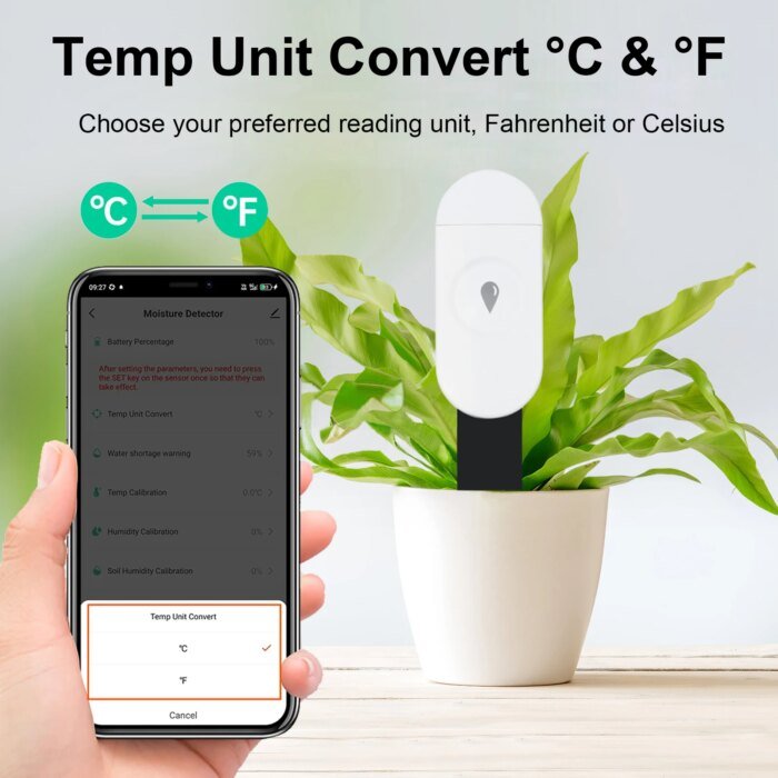 Tuya Zigbee Smart Jordfuktighetsmätare & Temperatursensor - Bild 2