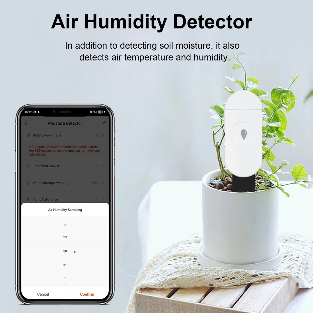 Tuya Zigbee Smart Jordfuktighetsmätare & Temperatursensor Tuya Zigbee Smart Jordfuktighetsmätare & Temperatursensor