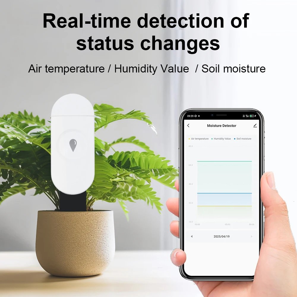 Tuya Zigbee Smart Jordfuktighetsmätare & Temperatursensor Tuya Zigbee Smart Jordfuktighetsmätare & Temperatursensor