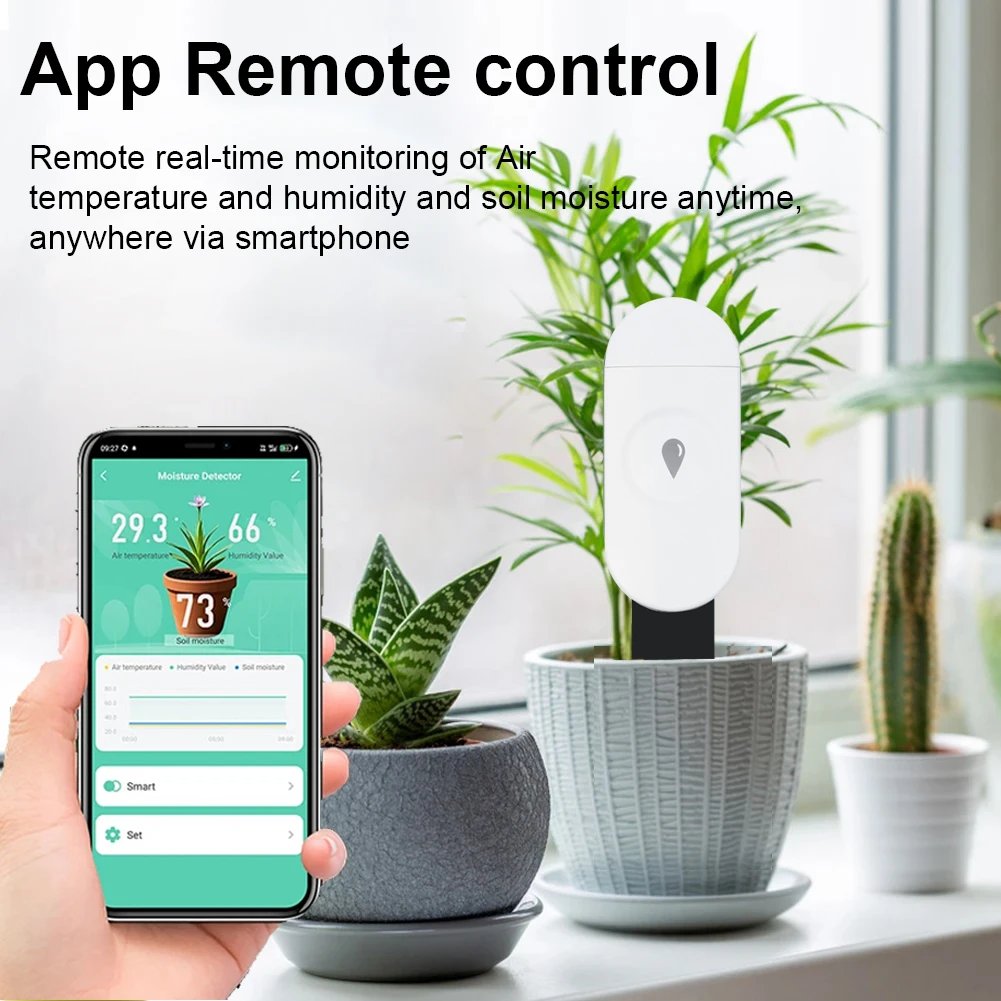 Tuya Zigbee Smart Jordfuktighetsmätare & Temperatursensor Tuya Zigbee Smart Jordfuktighetsmätare & Temperatursensor