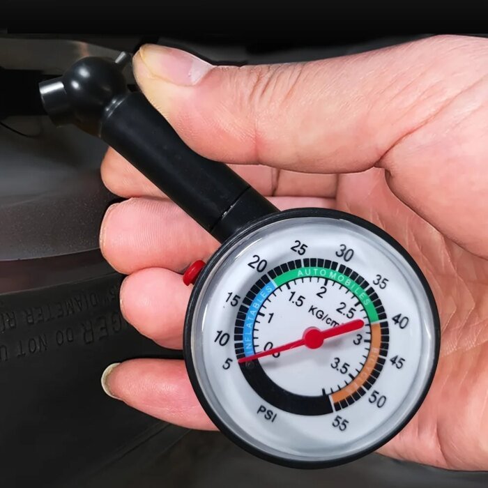 Däcktrycksmätare med hög precision – Analog lufttrycksmätare för bil - Bild 2