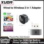 XUDA 2-i-1 Trådlös CarPlay-adapter & Android Auto AI Box –