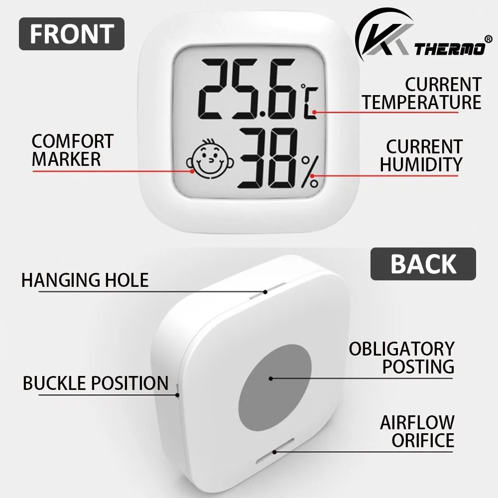 Digital Termometer & Hygrometer för inomhusbruk Digital Termometer & Hygrometer för inomhusbruk