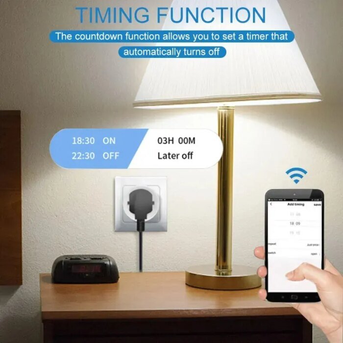 Smart Plug WiFi 20A (EU-kontakt) – Smart eluttag med energimätning, - Bild 6