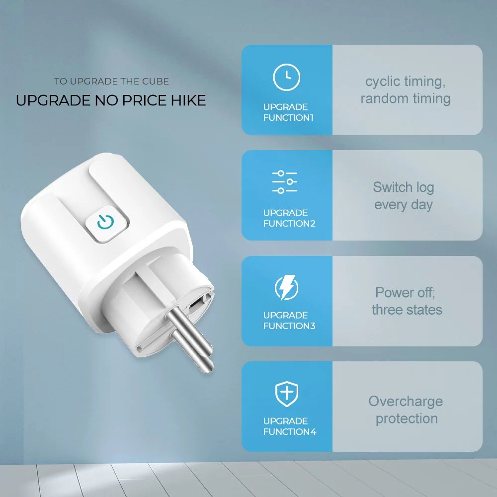 Smart Plug WiFi 20A (EU-kontakt) – Smart eluttag med energimätning,
