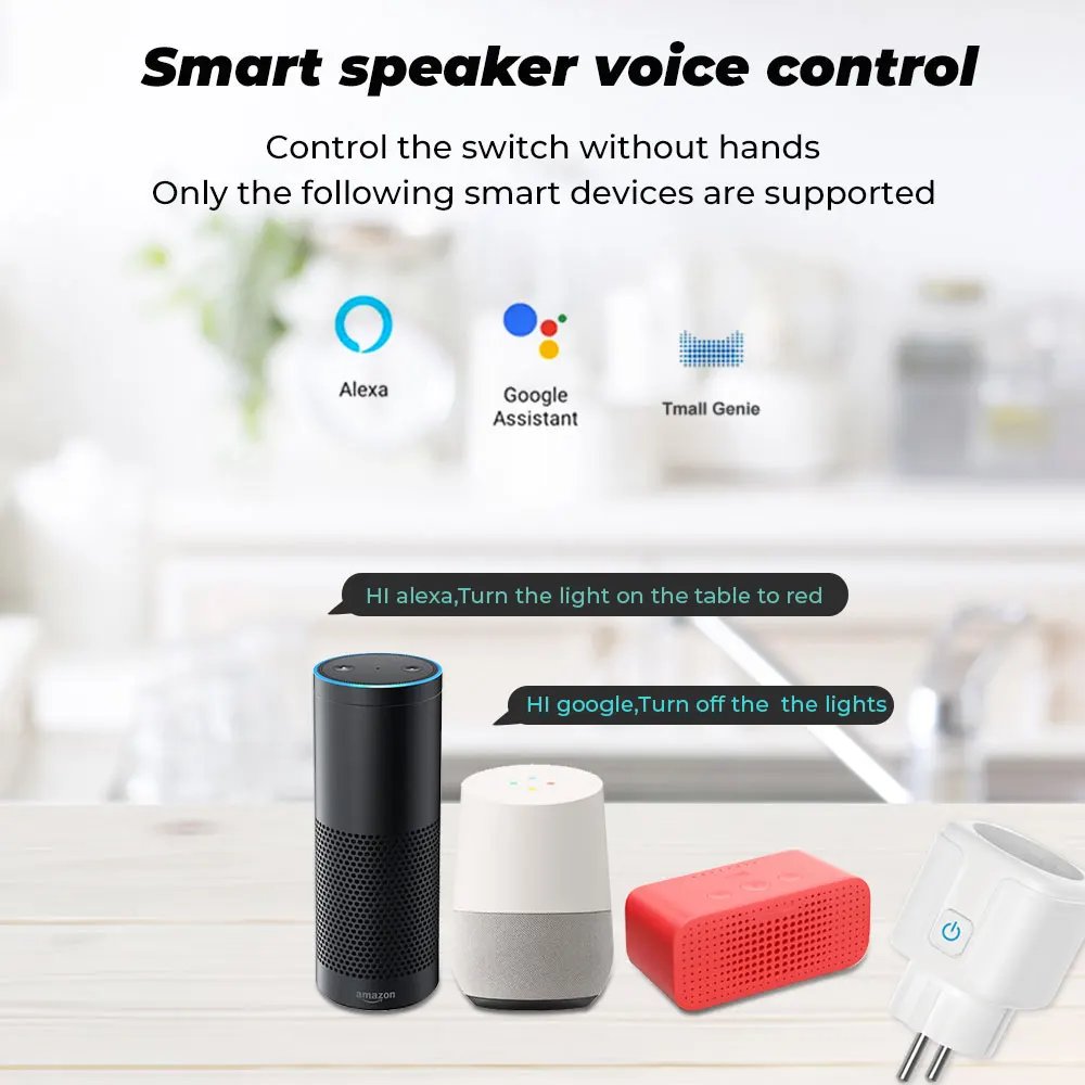 Smart Plug WiFi 20A (EU-kontakt) – Smart eluttag med energimätning,