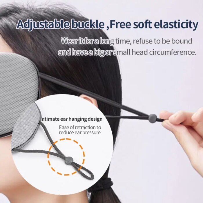 Lyxig Sovmask i Koreansk Stil – Vändbar ögonmask med svalkande is-silke och värmande sida - Bild 3
