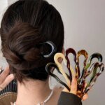 U-Shaped Hair Fork Fashion Tortoiseshell Acetate Acrylic Hairpin Geometric Headwear Hair Sticks Women Girls Hair Accessories - Bild 2