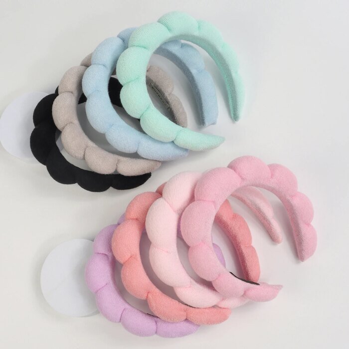 Set med Tvättband & Puffy Headband – Smidig Hudvård & Spa - Bild 4