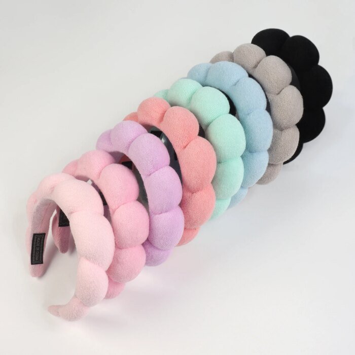 Set med Tvättband & Puffy Headband – Smidig Hudvård & Spa - Bild 3
