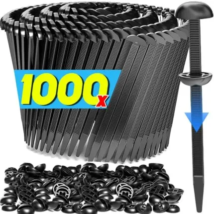"1000-pack Självlåsande Buntband i Nylon – Kraftiga och Återanvändbara med Låsfunktion för Bil & Verkstad"