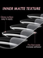 "Short Almond Nail Tips – 100/320/600-pack Soft Gel-tippar för Press-on Nails & Akrylmanikyr (Full Cover)" - Bild 4