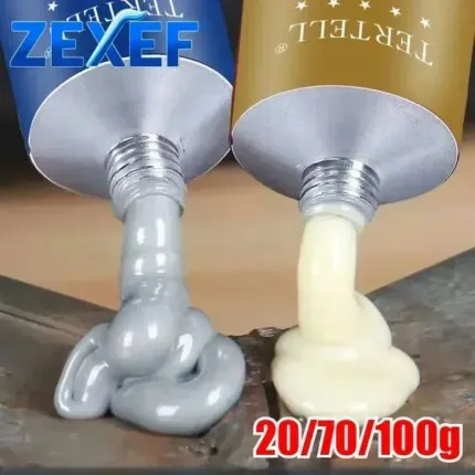 "ZEXEF Industrial Repair Paste – Kraftfullt 2-komponents Epoxilim för Metall, Plast & Trä (A+B)"