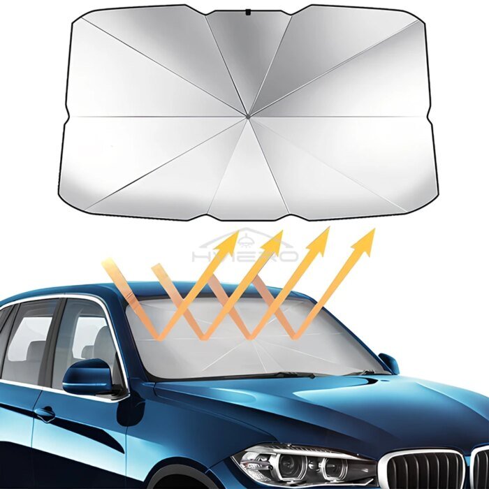 Vikbart Solskydd för Bil – Paraplydesign för Vindruta – Effektivt UV-skydd & Interiörskydd för Bil, SUV & Lastbil - Bild 4