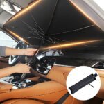 Vikbart Solskydd för Bil – Paraplydesign för Vindruta – Effektivt UV-skydd & Interiörskydd för Bil, SUV & Lastbil - Bild 3