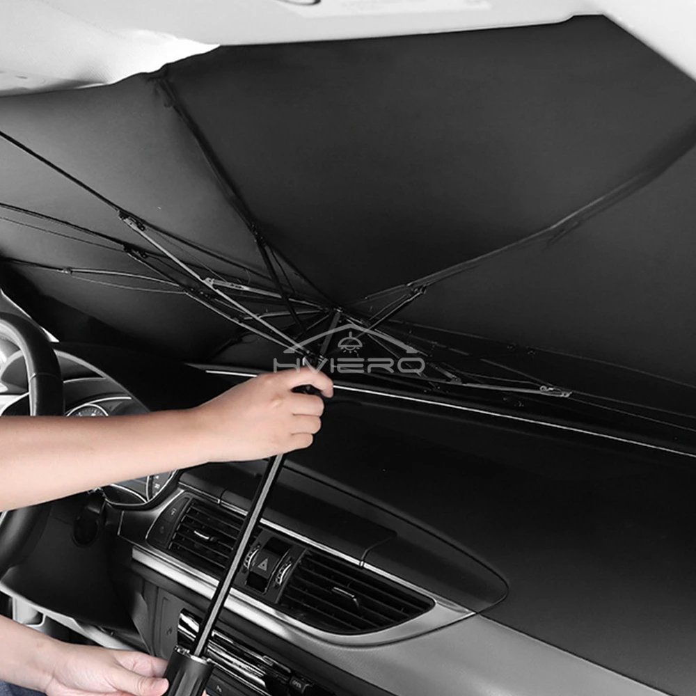 Vikbart Solskydd för Bil – Paraplydesign för Vindruta – Effektivt UV-skydd & Interiörskydd för Bil, SUV & Lastbil Vikbart Solskydd för Bil – Paraplydesign för Vindruta – Effektivt UV-skydd & Interiörskydd för Bil, SUV & Lastbil