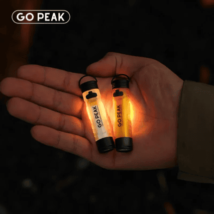 GOPEAK Pocket Mini-ficklampa – Outdoor-ficklampa med nyckelringsklämma, mössklämma, LED-ljus, lång batteritid & nödbelysning