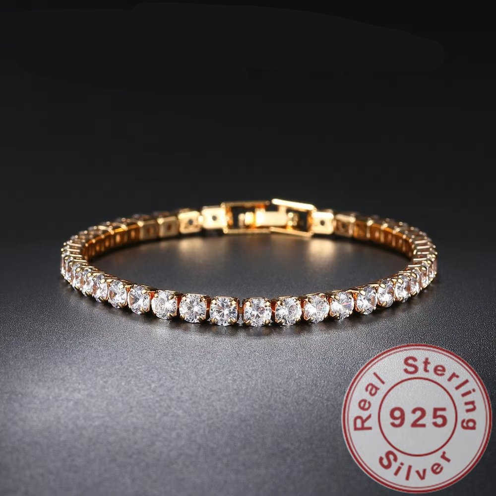 Glittrande Tennisarmband i 925 Sterling Silver – Roséguldpläterat med Cubic Zirconia